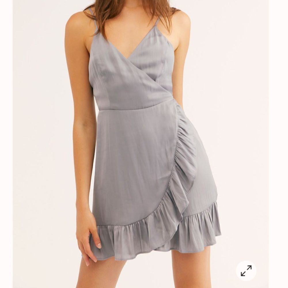 Free People All My Love Shine Wrap Slip MininDress